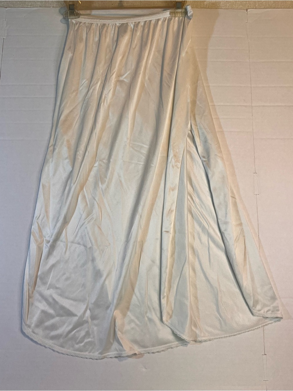 Vassarette Vintage 90s Satin Maxi Slip Skirt
